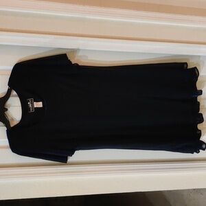 Molly Malloy Evening Formal Dress Blue Shimmer Short Sleeve Dress Size 14